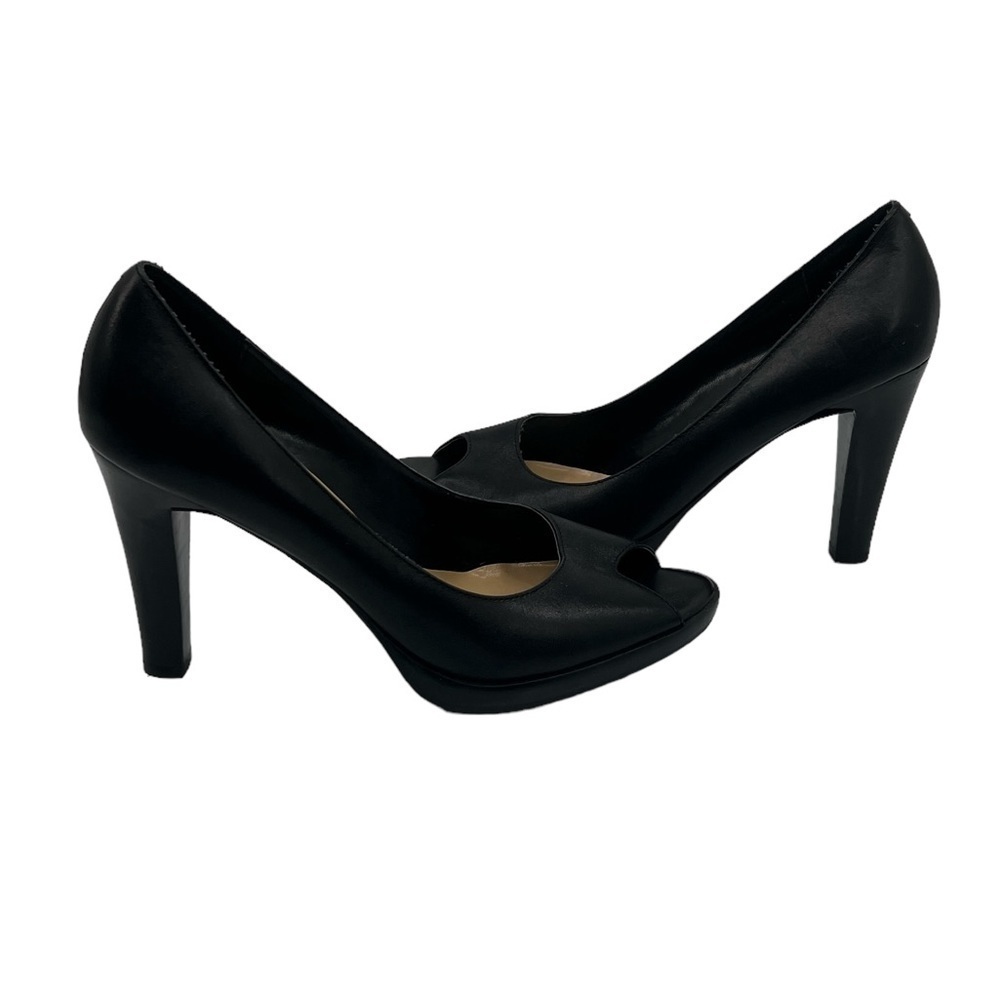 Worthington Black Platform Peep Toe Heels Size 7 Women’s